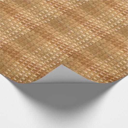 Papier Cadeau Le look de laque en osier Basketweave Texture (Coin)
