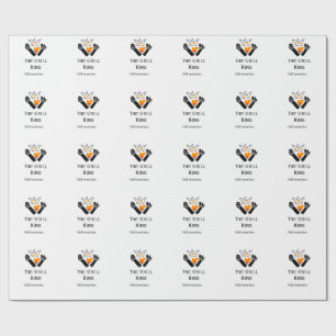 Papier Cadeau Le maître grill ajoute le nom de la cuisine de tex