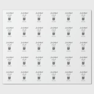 Papier Cadeau Le mariage d'ajouter le nom de couple QR code scan