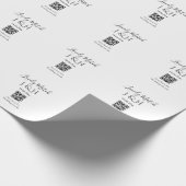 Papier Cadeau Le mariage d'ajouter le nom de couple QR code scan (Coin)