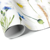 Papier Cadeau Le Meadow Fleur sauvage scandinave (Coin rond)