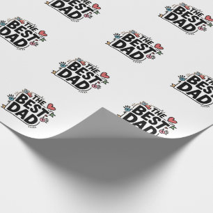 Papier Cadeau Le meilleur design de texte papa