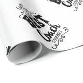 Papier Cadeau Le meilleur entraîneur jamais (Coin rond)