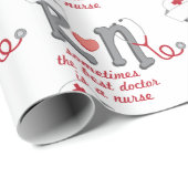 Papier Cadeau Le Meilleur Médecin Est Une Infirmière (Coin rond)