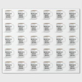 Papier Cadeau Le meilleur patron du monde (Plat)