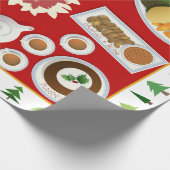 Papier Cadeau Le menu de Noël (Coin)