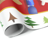 Papier Cadeau Le menu de Noël (Coin rond)