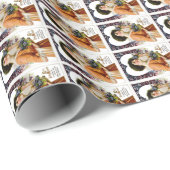 Papier Cadeau Le message Fond de l'amour (Coin rond)