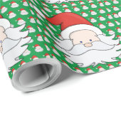 Papier Cadeau Le mignon Père Noël (Coin rond)