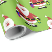 Papier Cadeau Le mignon Père Noël (Coin rond)