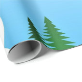 Papier Cadeau Le mignon Snowman aux Merveilles d'hiver (Coin rond)