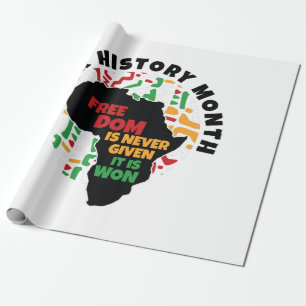 Papier Cadeau Le Mois de l'Histoire Noire La liberté n'est jamai