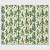 Papier Cadeau Le Motif blanc Lotus Pineapple Paradise (Plat)