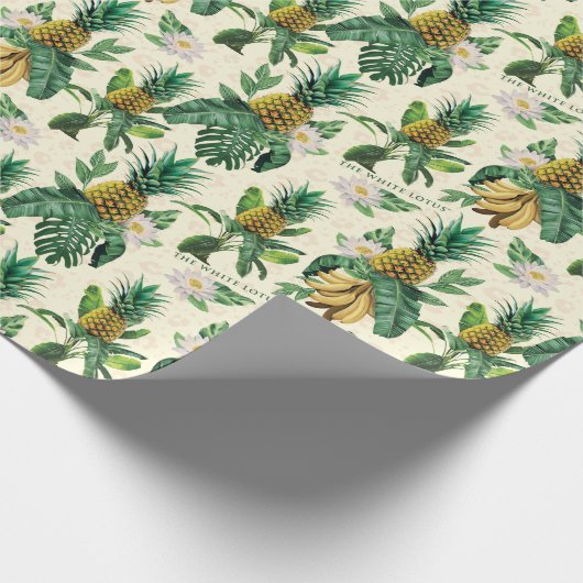 Papier Cadeau Le Motif blanc Lotus Pineapple Paradise (Coin)