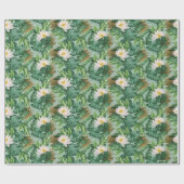Papier Cadeau Le Motif blanc Lotus Tropical Canopy (Plat)
