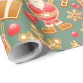 Papier Cadeau Le motif de Noël le plus typique (Coin rond)
