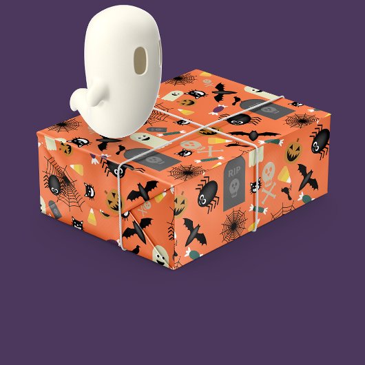 Papier Cadeau Le Motif d'Halloween de l'enfant