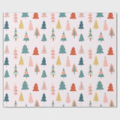 Papier Cadeau Le Motif moderne branché de Noël rose (Plat)