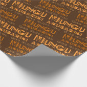 Papier Cadeau Le motif Mungu Akubariki, Dieu vous bénisse en swa (Coin)