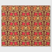Papier Cadeau Le mouron de William Morris, se rouillent orange (Plat)