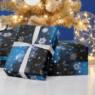 Papier Cadeau Le Noël de SlipperyJoe, hiver magique paisible à
