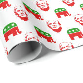 Papier Cadeau Le Noël républicain de Donald Trump (Coin rond)