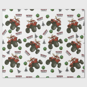 Papier Cadeau Le Noël tout-terrain du Père Noël – Fête de Noël e