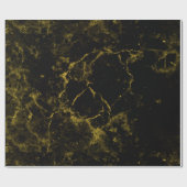 Papier Cadeau le noir chic moderne élégant élégant et l'or (Plat)