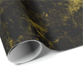 Papier Cadeau le noir chic moderne élégant élégant et l'or (Coin rond)