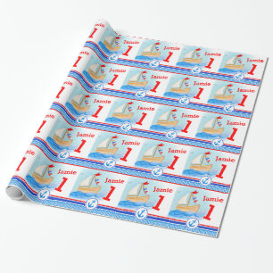 Papier Cadeau Le nom de garçons a peint enveloppe d'anniversair