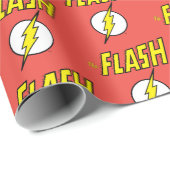 Papier Cadeau Le nom Flash et logo d'éclair (Coin rond)