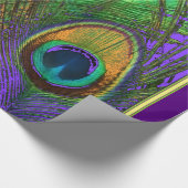 Papier Cadeau Le paon de Vert-Pourpre-Or fait varier le pas des (Coin)