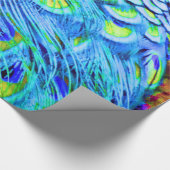Papier Cadeau Le paon fait varier le pas des couleurs multi (Coin)