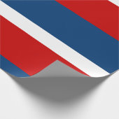 Papier Cadeau Le papier d'emballage mat blanc et bleu rouge (Coin)