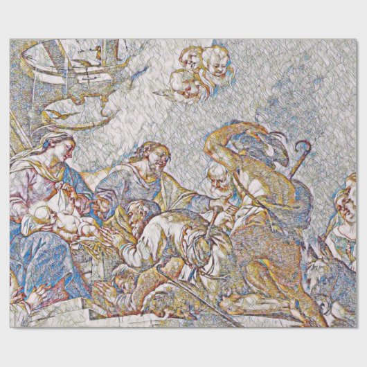 Papier Cadeau Le papier d'enveloppement de la nativité (Plat)