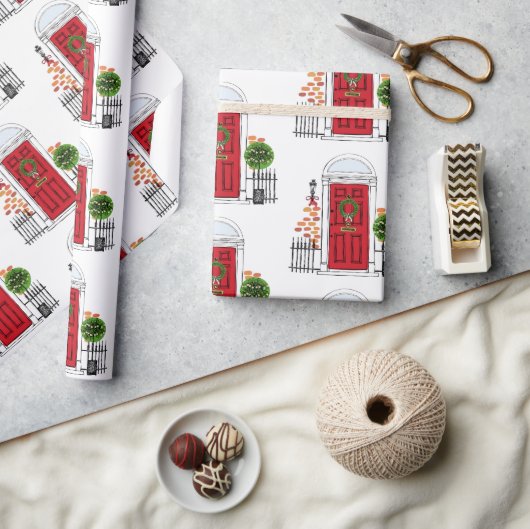 Papier Cadeau Le papier d'enveloppement de portes de Noël des Fê (Artisanat)