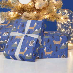 Papier Cadeau Le papier d'enveloppement Motif Christmas Fox