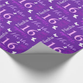 Papier Cadeau Le papillon a personnalisé l'enveloppe nommée (Coin)