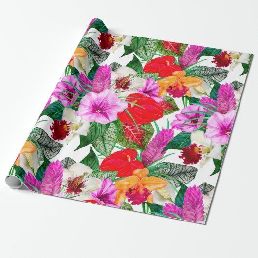 Papier Cadeau Le paradis côtier fleurit (Déroulé)