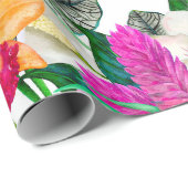 Papier Cadeau Le paradis côtier fleurit (Coin rond)