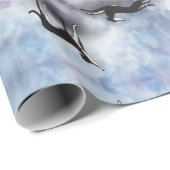 Papier Cadeau Le paradis de Saluki Greyhound (Coin rond)