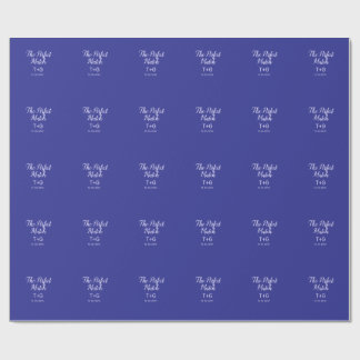 Papier Cadeau Le parfait accord royal bleu luxe ajout couple nom