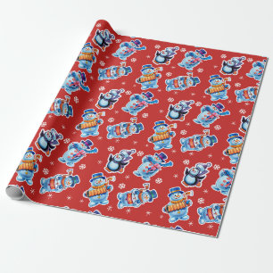 Papier Cadeau Le pays des merveilles Snowfolk d'hiver