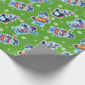 Papier Cadeau Le pays des merveilles Snowfolk d'hiver (Coin)