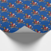 Papier Cadeau Le Père Noël À L'Âne (Coin)