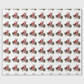 Papier Cadeau Le Père Noël aime Doberman Pinscher (Plat)