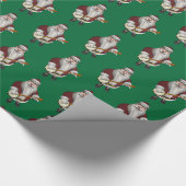 Papier Cadeau Le Père Noël Aime Son Banjo (Coin)