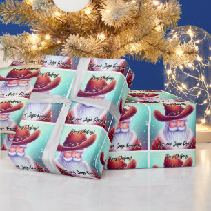 Papier Cadeau Le Père Noël dans un Noël Casquette occidental