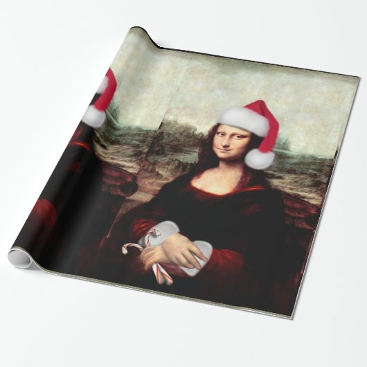 Papier Cadeau Le Père Noël de Mona Lisa (Déroulé)