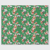 Papier Cadeau Le Père Noël de Noël (Plat)